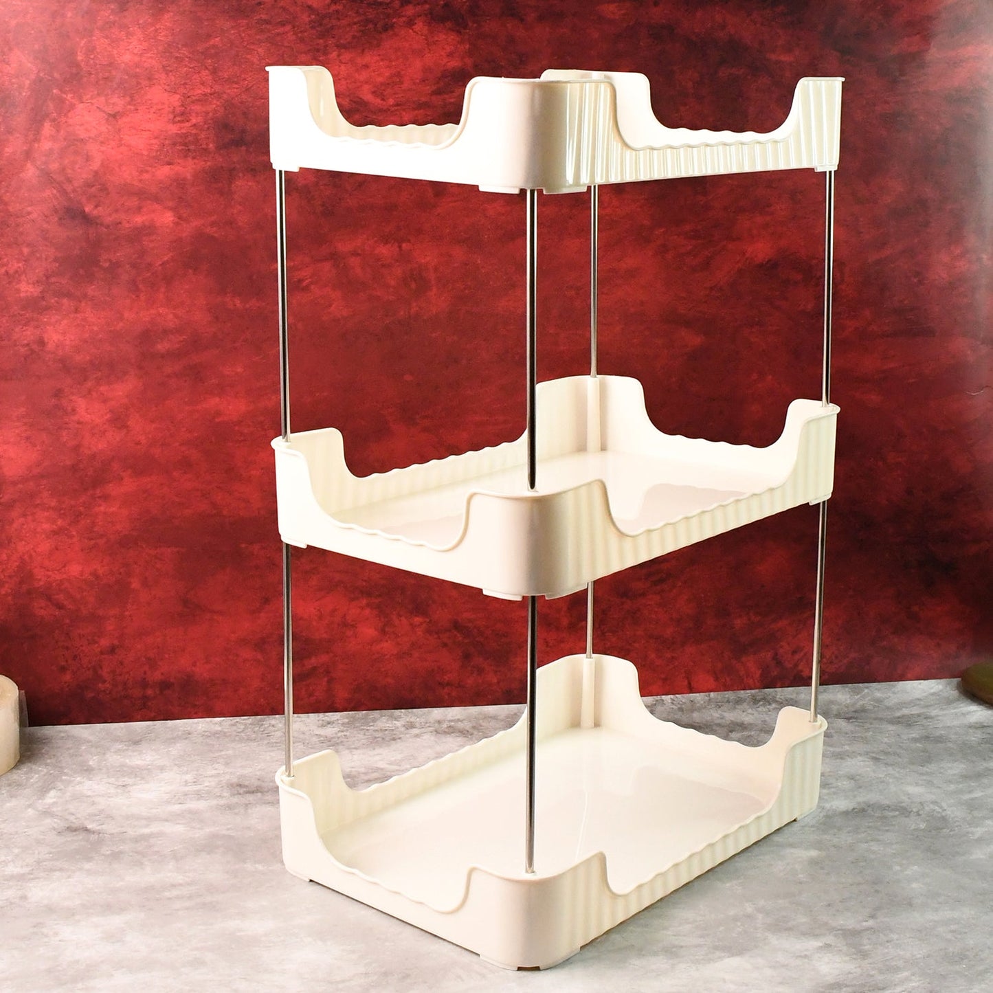 Stay Organized 3-Tier Storage Organizer Rack – Compact