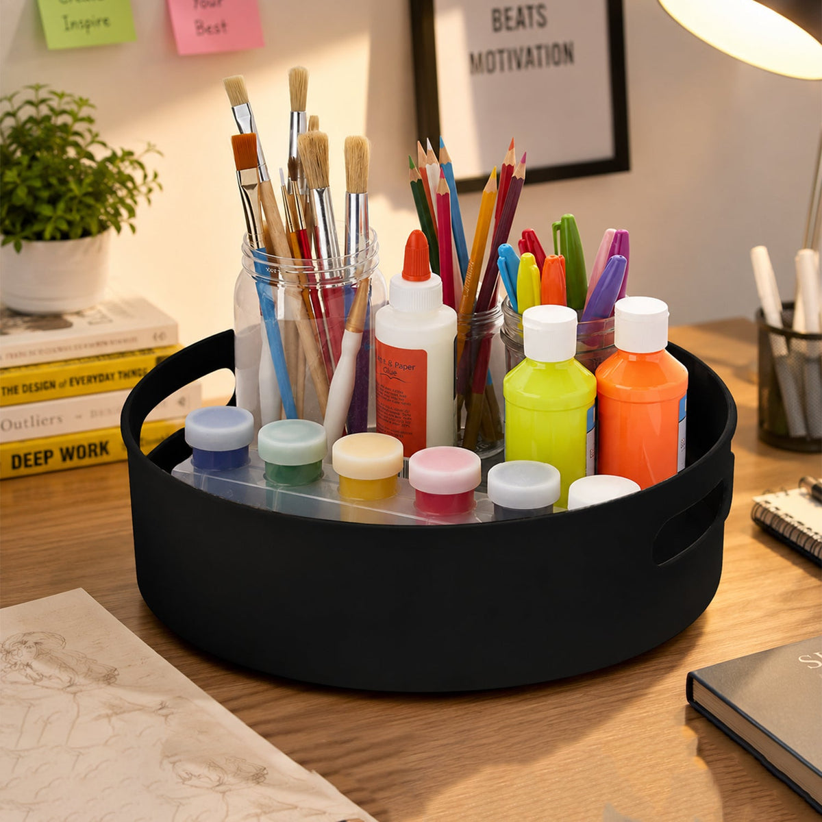 Mess-Free Rotating Storage Tray – Degree Turntable Organizer