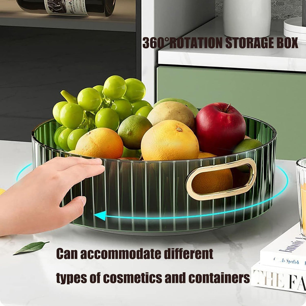 All-in-One Rotating Storage Rack – Organizer with Handles