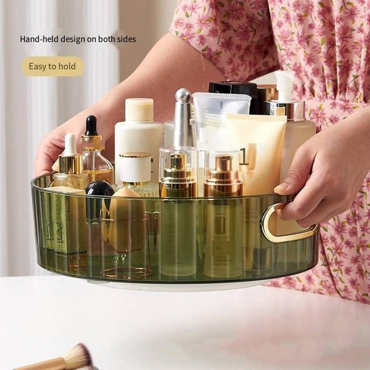 All-in-One Rotating Storage Rack – Organizer with Handles