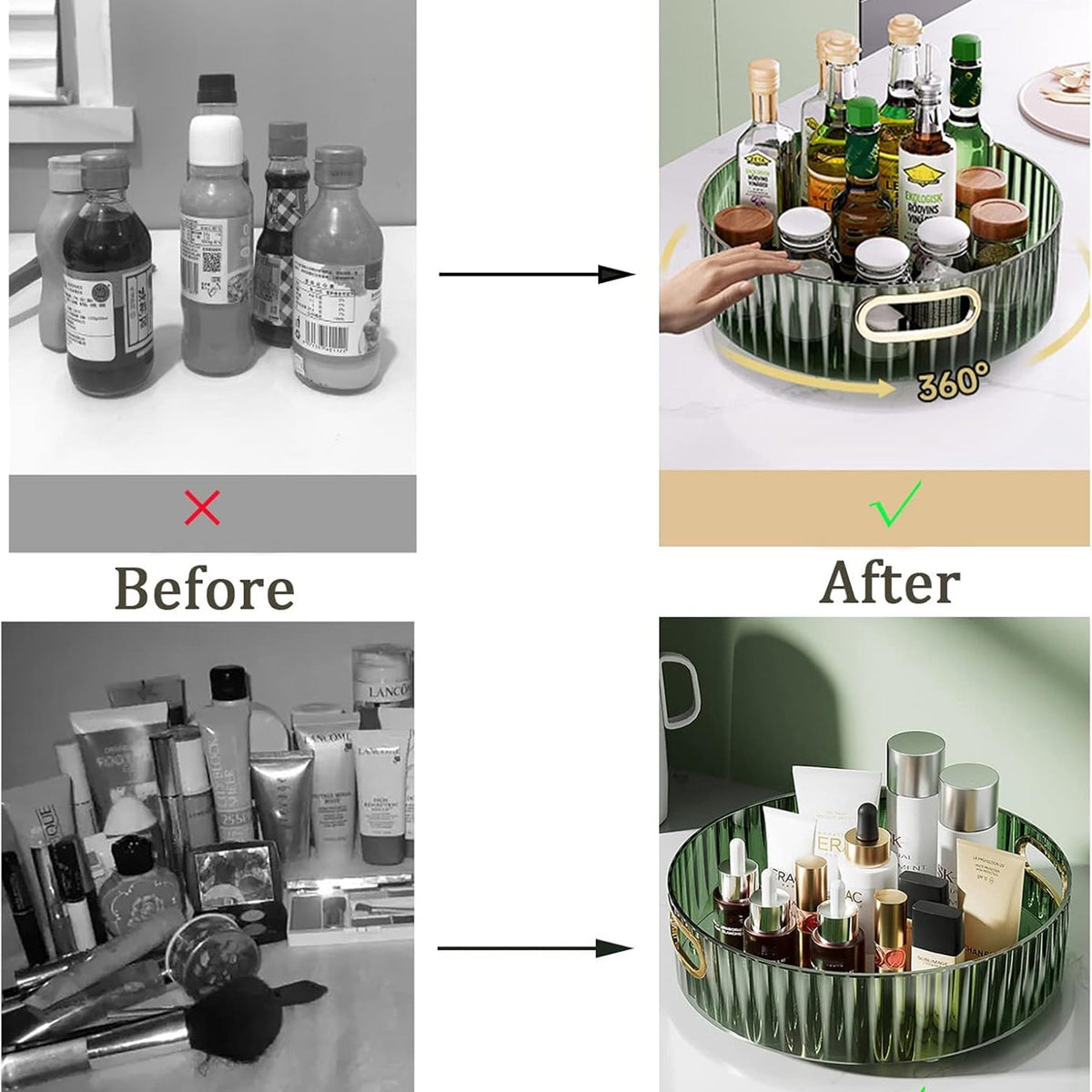 All-in-One Rotating Storage Rack – Organizer with Handles