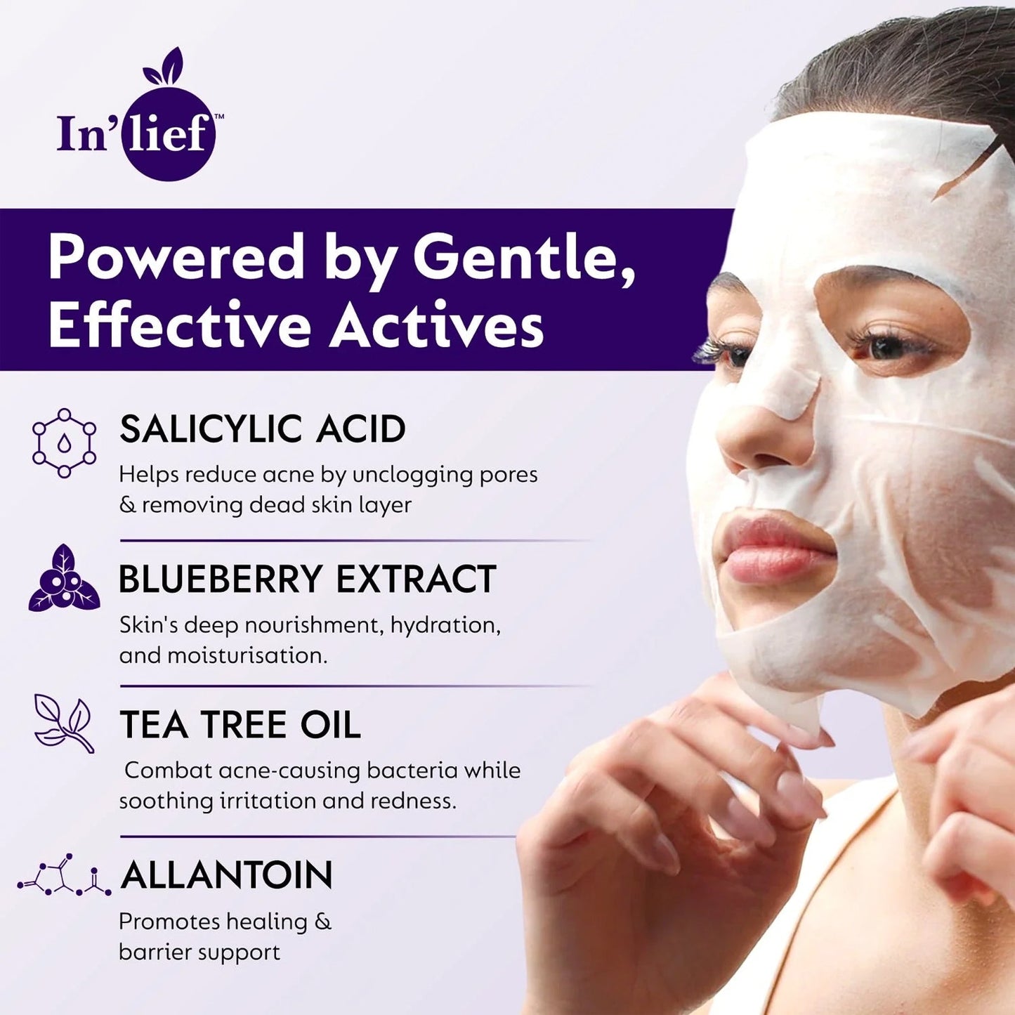 Salicylic Acid 1% Sheet Mask – Clarifies & Refines Pores