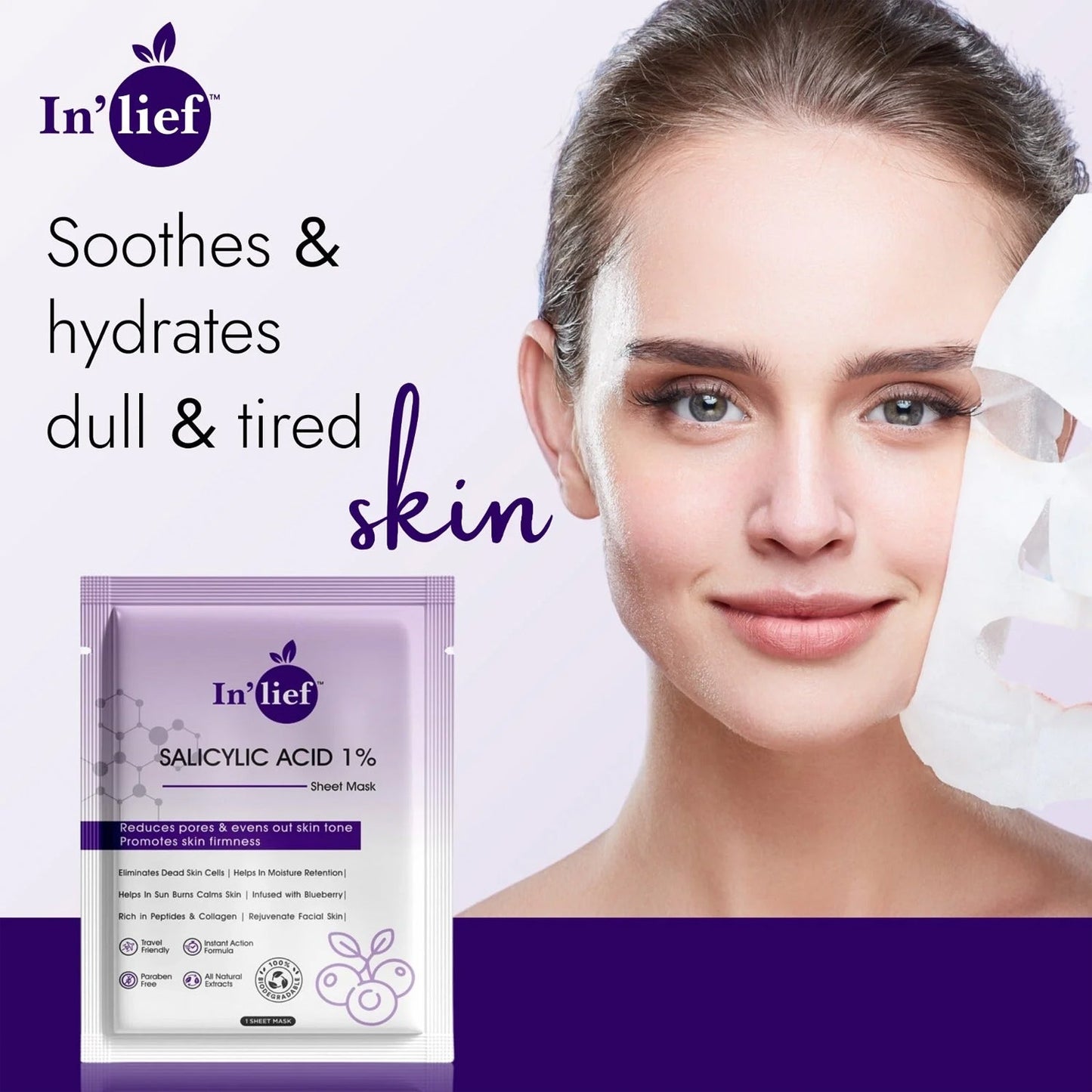 Salicylic Acid 1% Sheet Mask – Clarifies & Refines Pores
