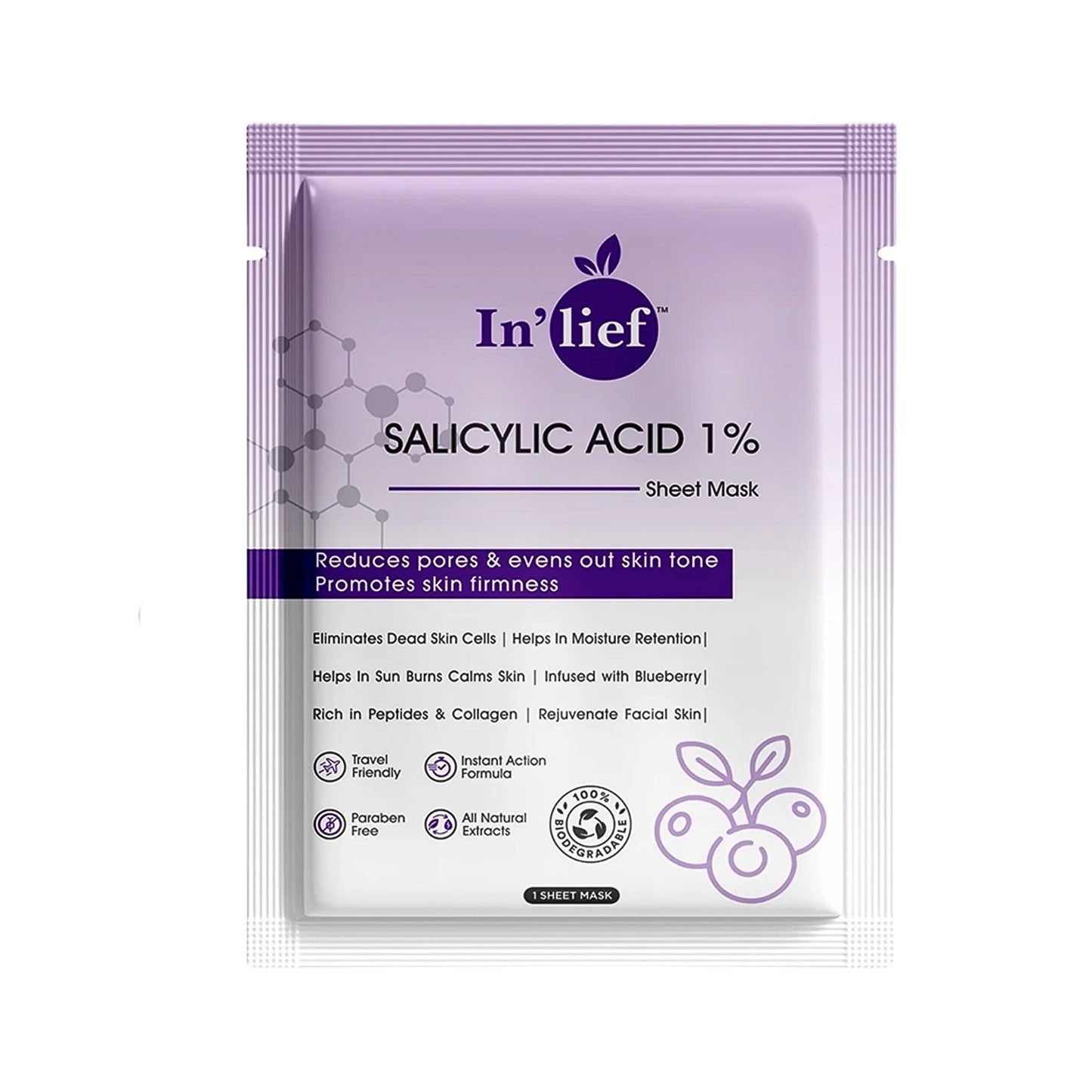Salicylic Acid 1% Sheet Mask – Clarifies & Refines Pores