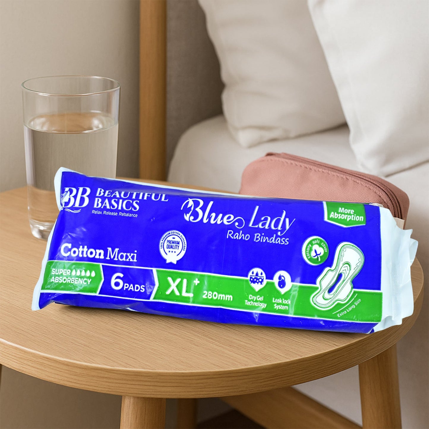 Blue Lady XL Sanitary Pads 280mm – Heavy Flow Protection