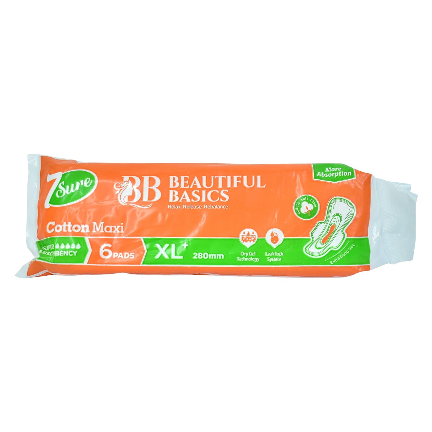 Cotton Maxi XL+ Sanitary Pads – 280mm Super Absorbent Protection