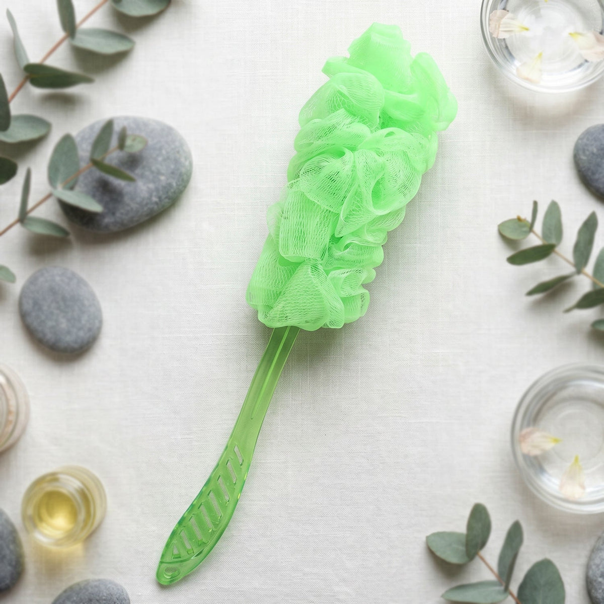 Long Handle Bath Loofah – 45cm Reach Back Scrubber