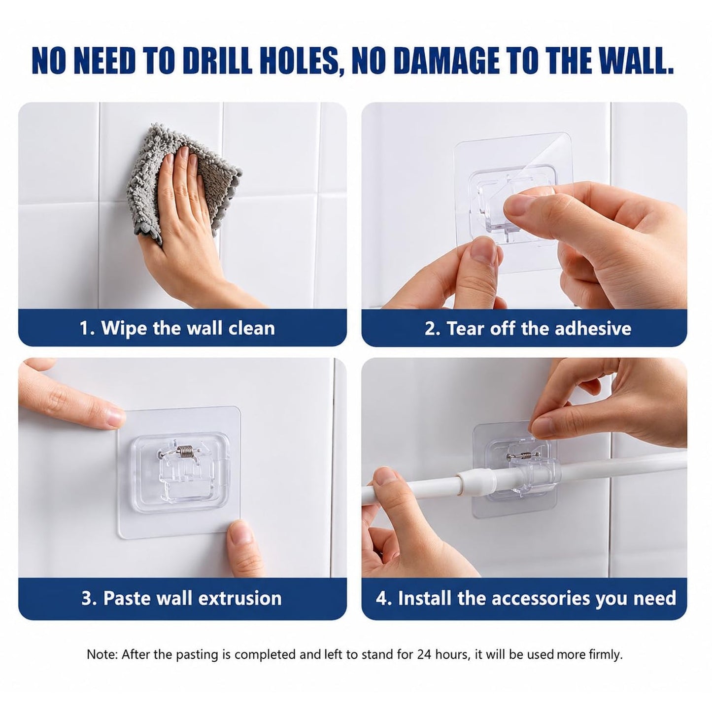 Heavy-Duty Self-Adhesive Wall Hook – Easy to Install