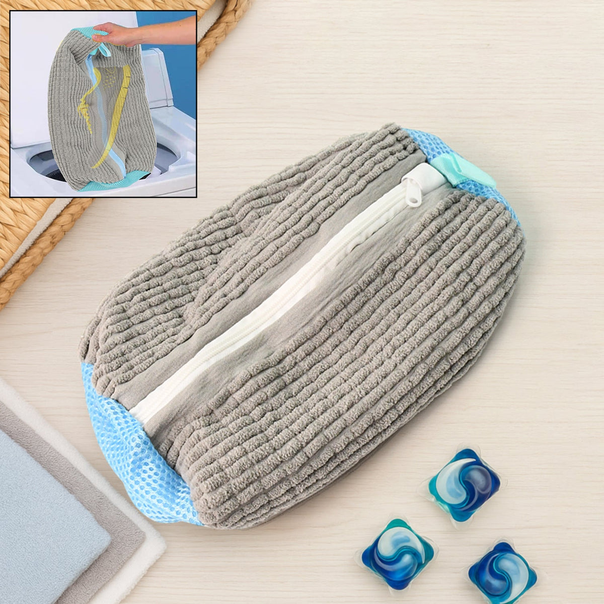 Heavy-Duty Shoe Washing Bag – Protective Laundry Mesh