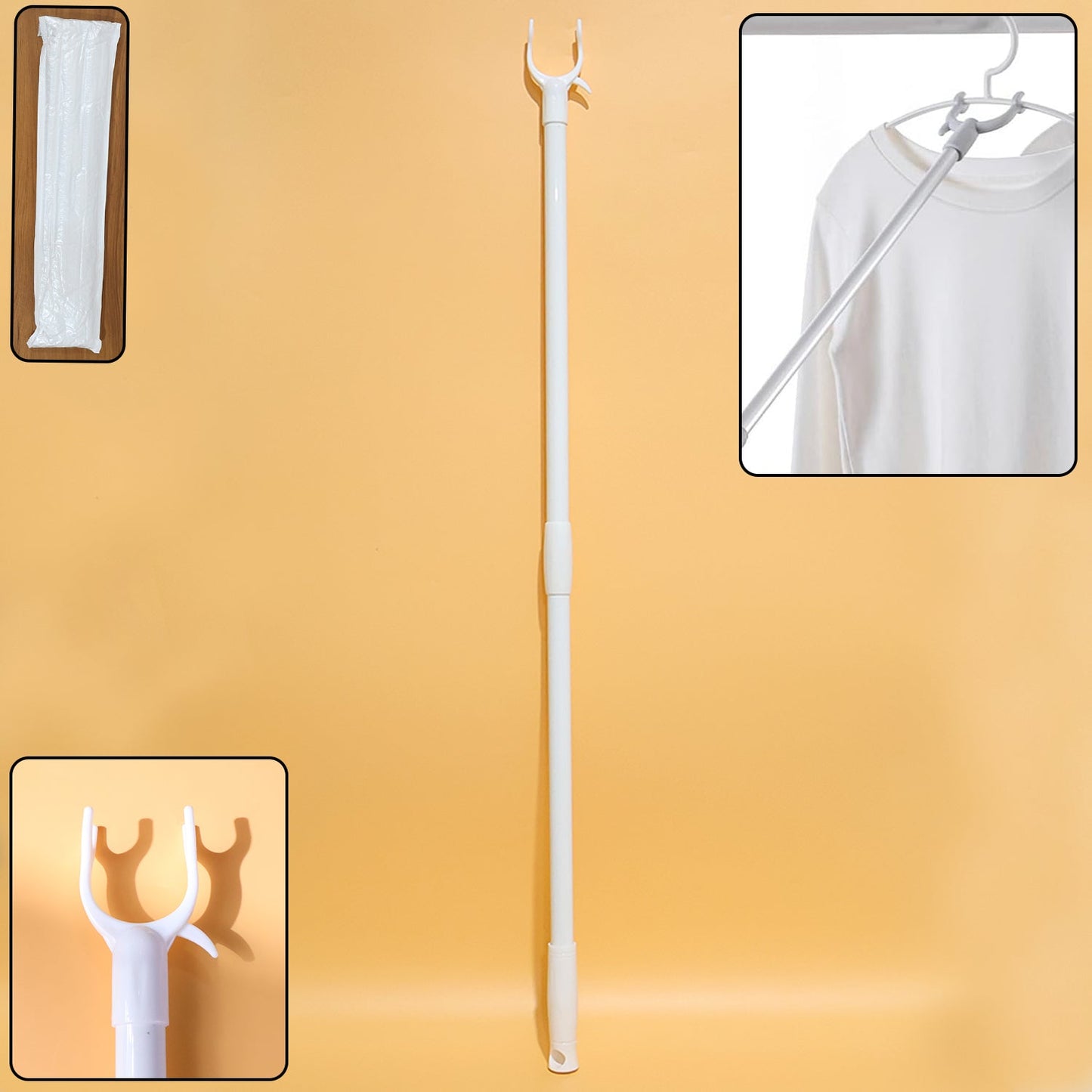 Long Reach Clothes Hook Rod – cm for Easy Access