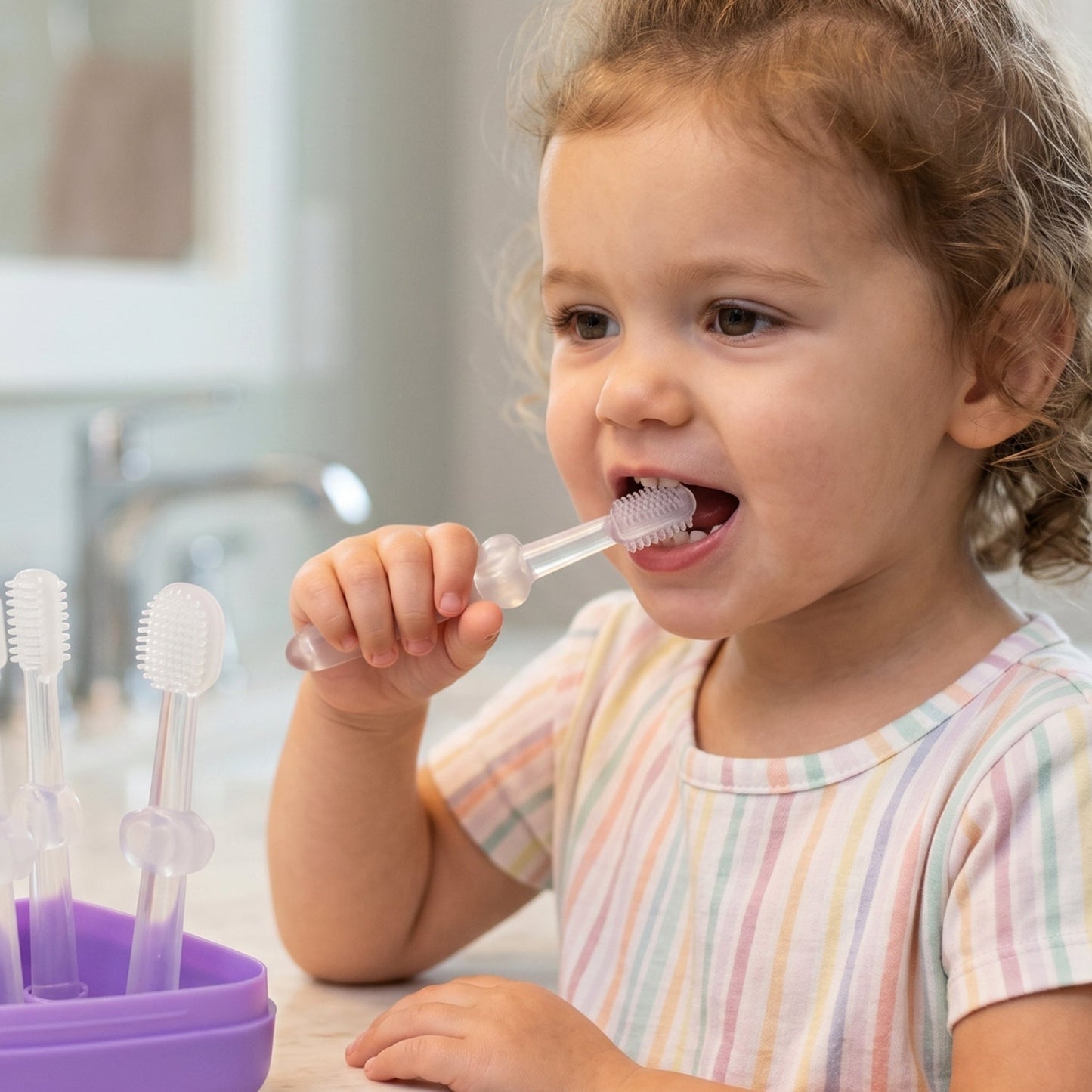 Soft Baby Toothbrush Set – Gentle on Gums, Easy to Use for Toddlers