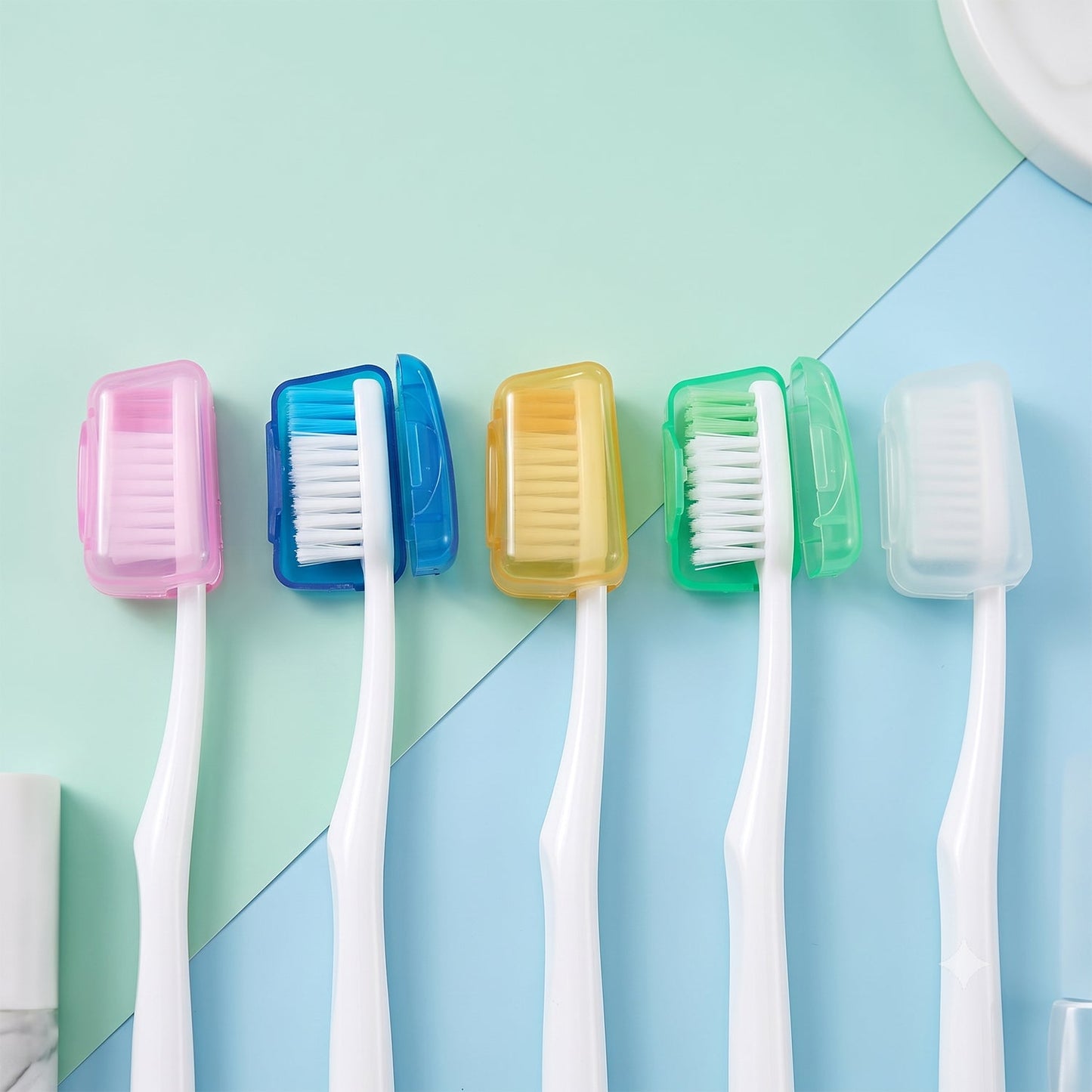 Toothbrush Head Cover Caps, Anti Dust Travel Brush Protector (5 Pcs)