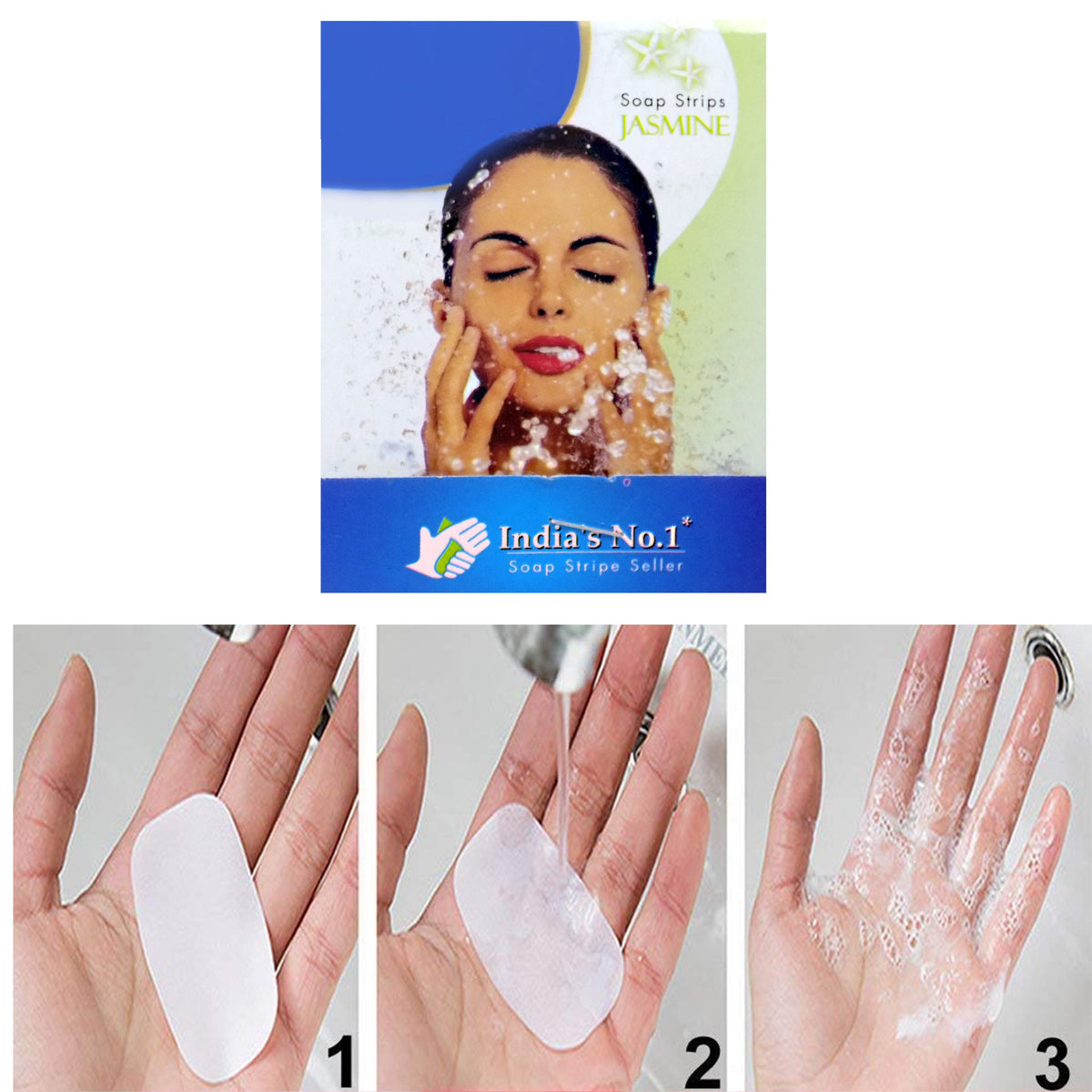 Paper Soap Strips – Jasmine Travel Hand Wash (100pc)
