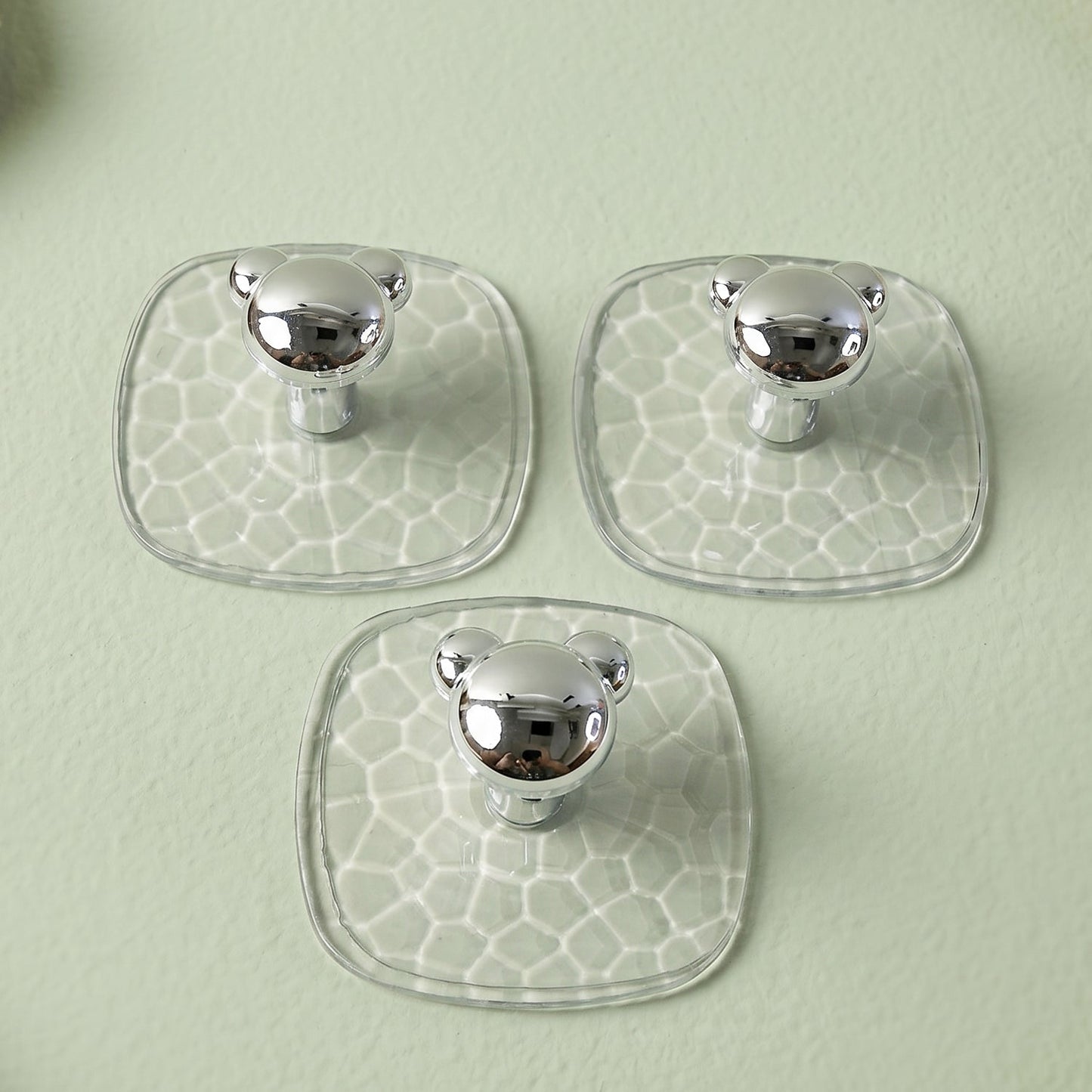 Adhesive Wall Hooks – Strong Clear Hold, No Damage 3 Pc Set