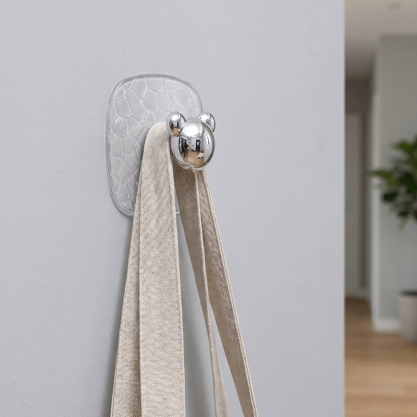 Adhesive Wall Hooks – Strong Clear Hold, No Damage 3 Pc Set