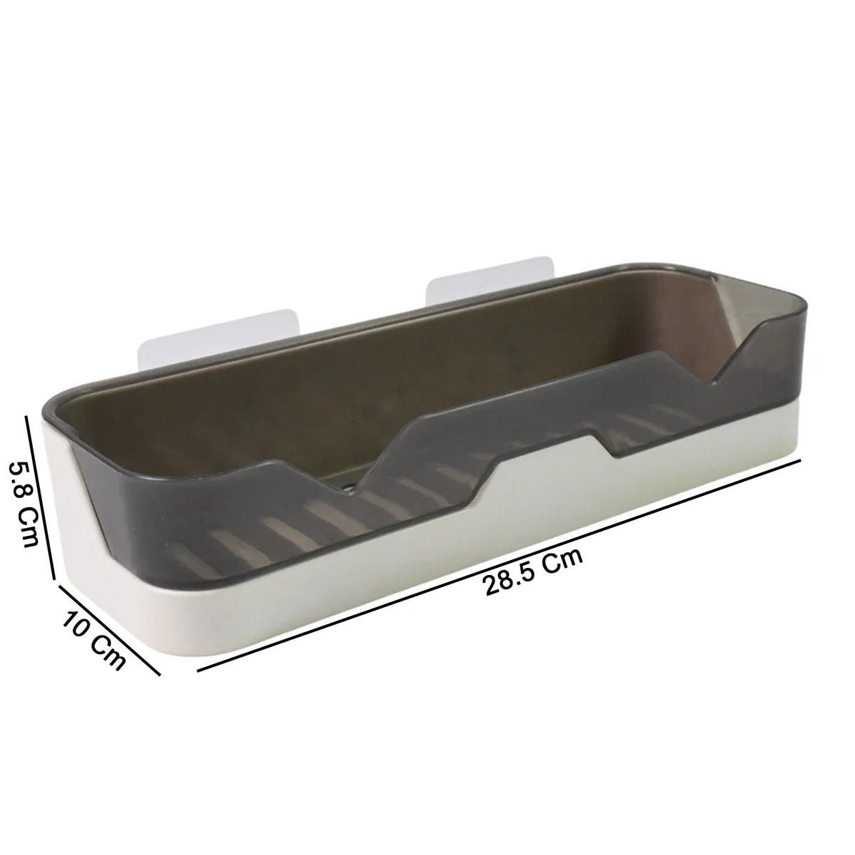 Stay Organized Adhesive Plastic Storage Shelf – Wall Mounted