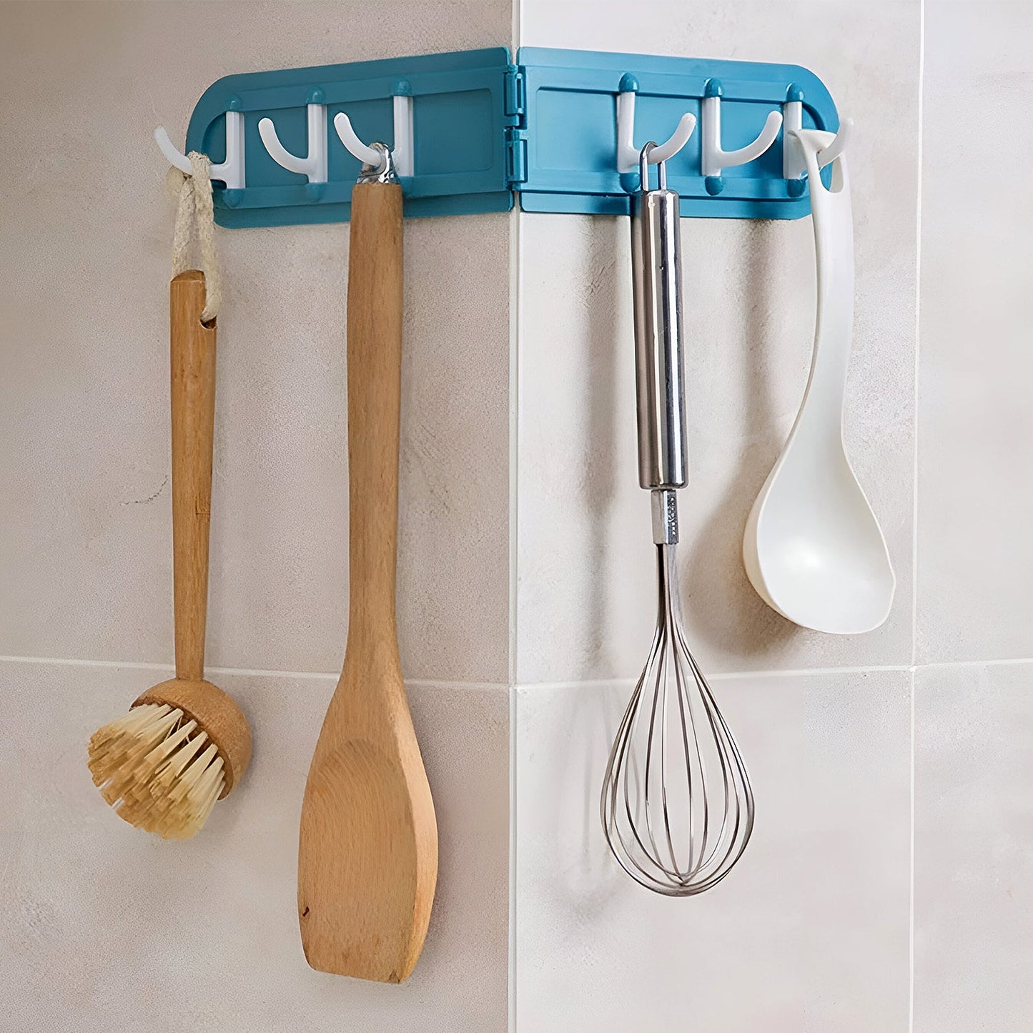 Space-Saving Rotating Wall-Mounted Hook Rack – Organizer