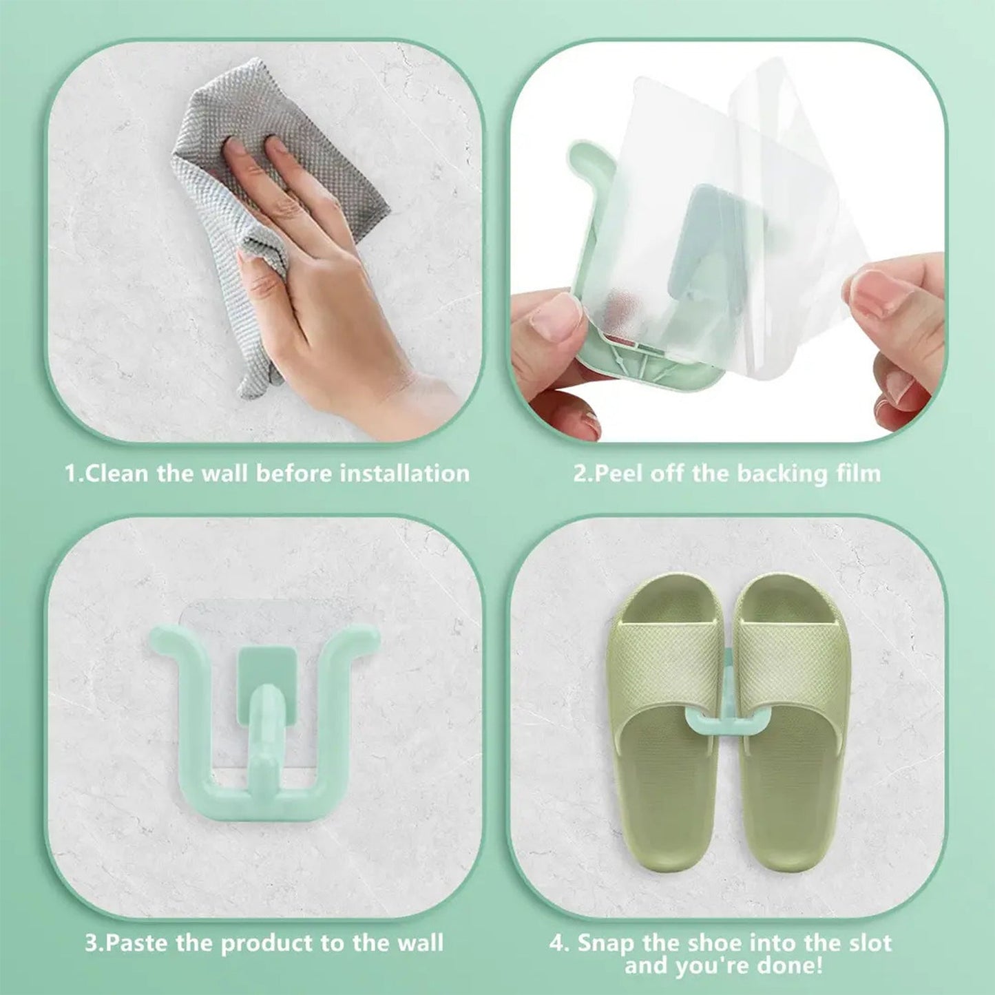 Space-Saving Wall-Mounted Slipper Holder – Easy to Install