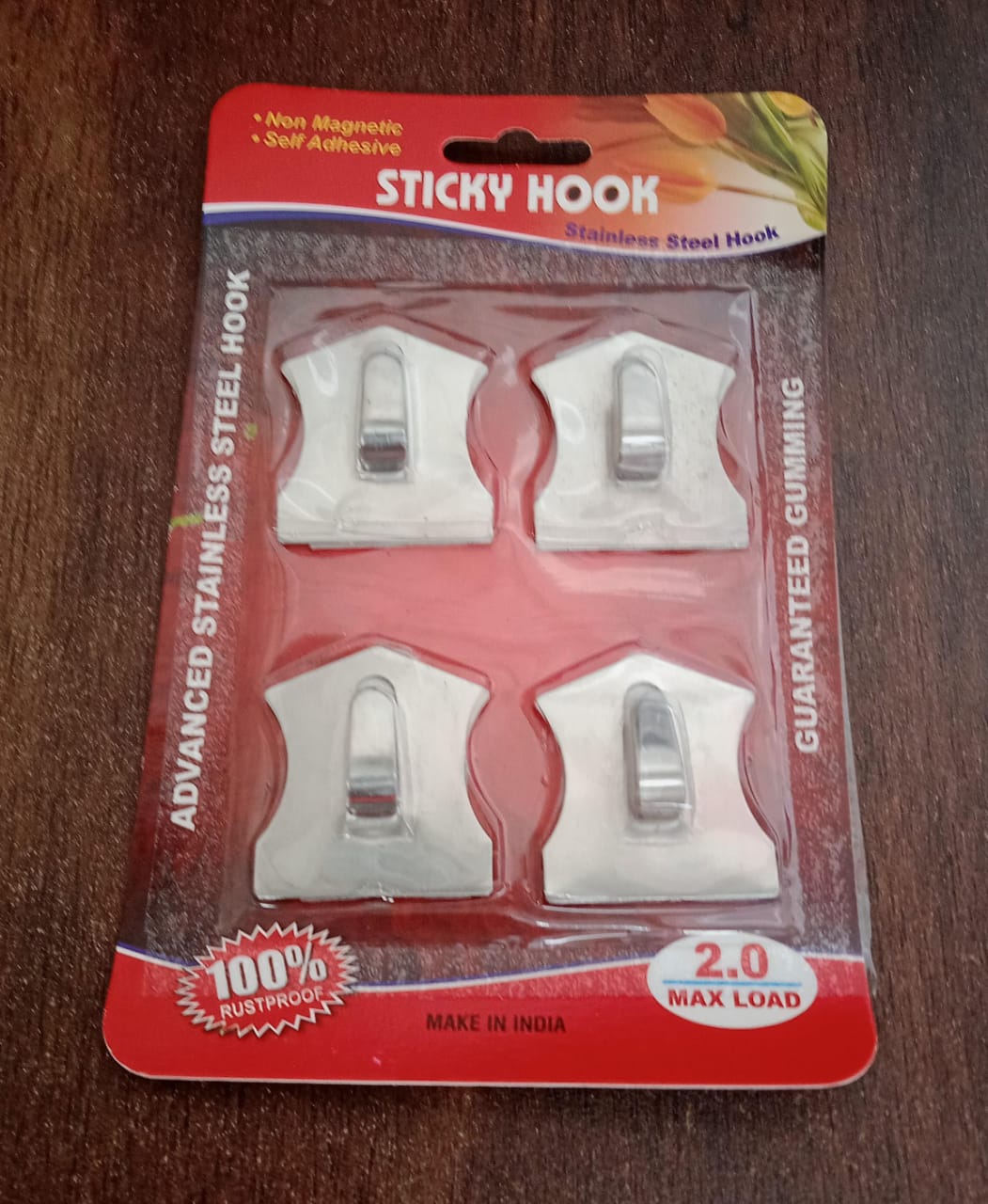 Heavy-Duty Self-Adhesive Hooks – Stainless Steel