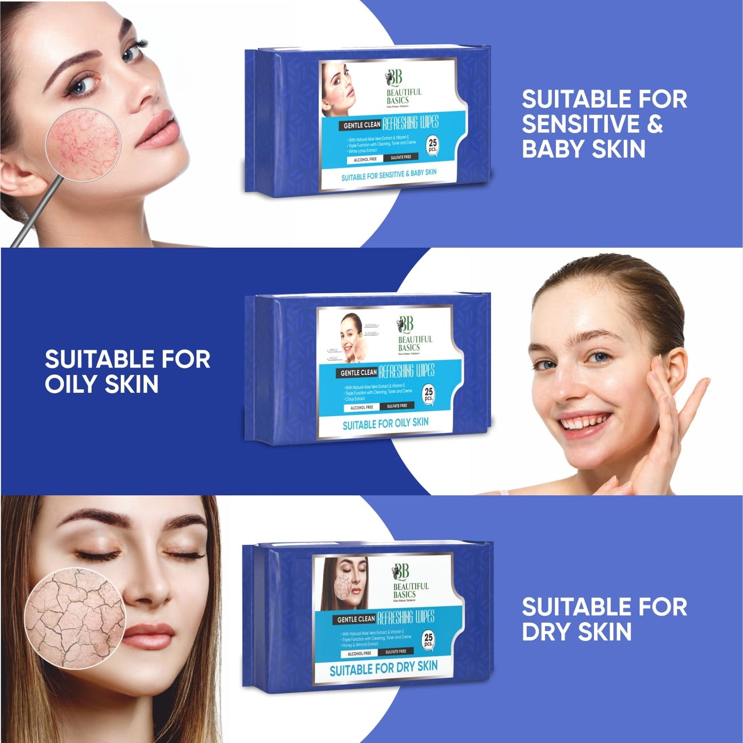 Wet Face Wipes – Hydrating & Alcohol-Free | Beautiful Basics