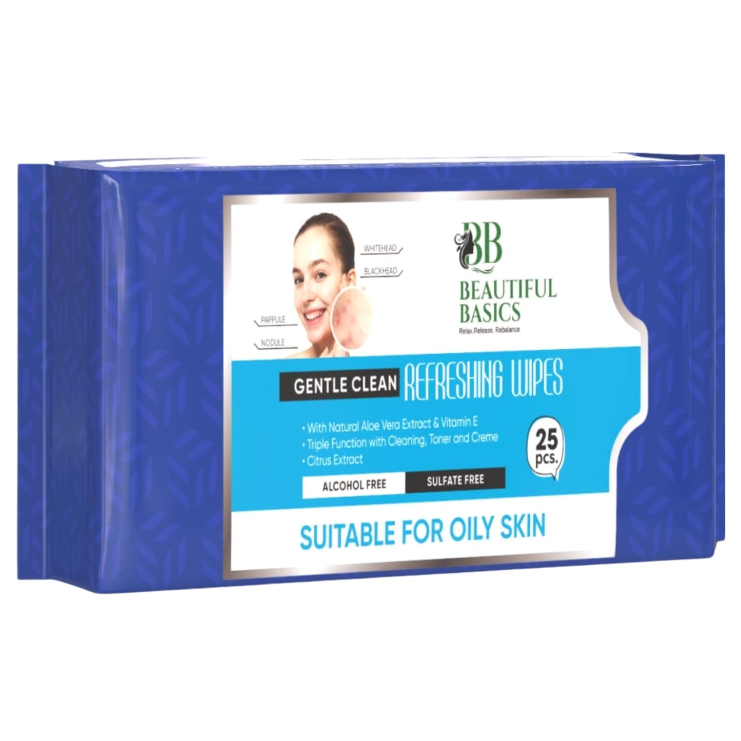 Facial Cleansing Wet Wipes – Fruit Extract, 25 Count | Beautiful Basics