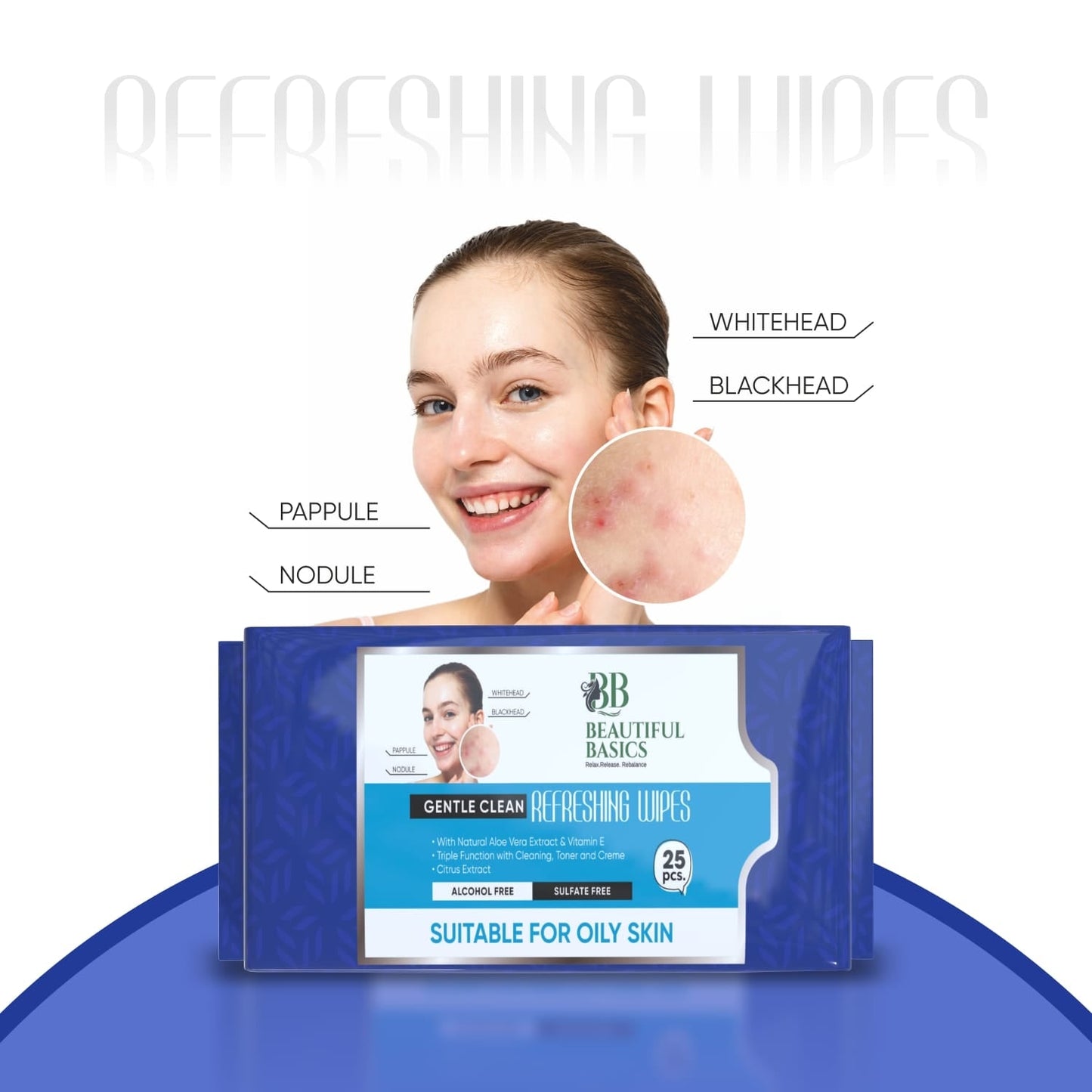 Facial Cleansing Wet Wipes – Fruit Extract, 25 Count | Beautiful Basics