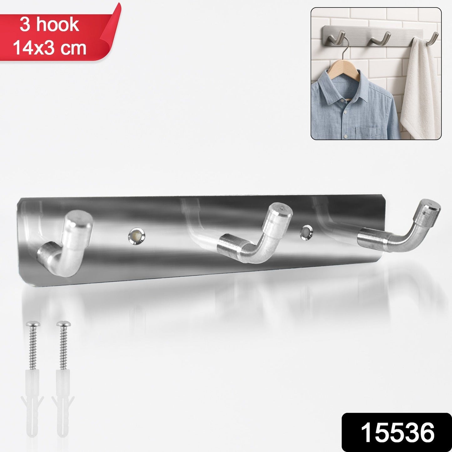 Clutter-Free Storage Stainless Steel Wall Mounted Coat Hook - main product view