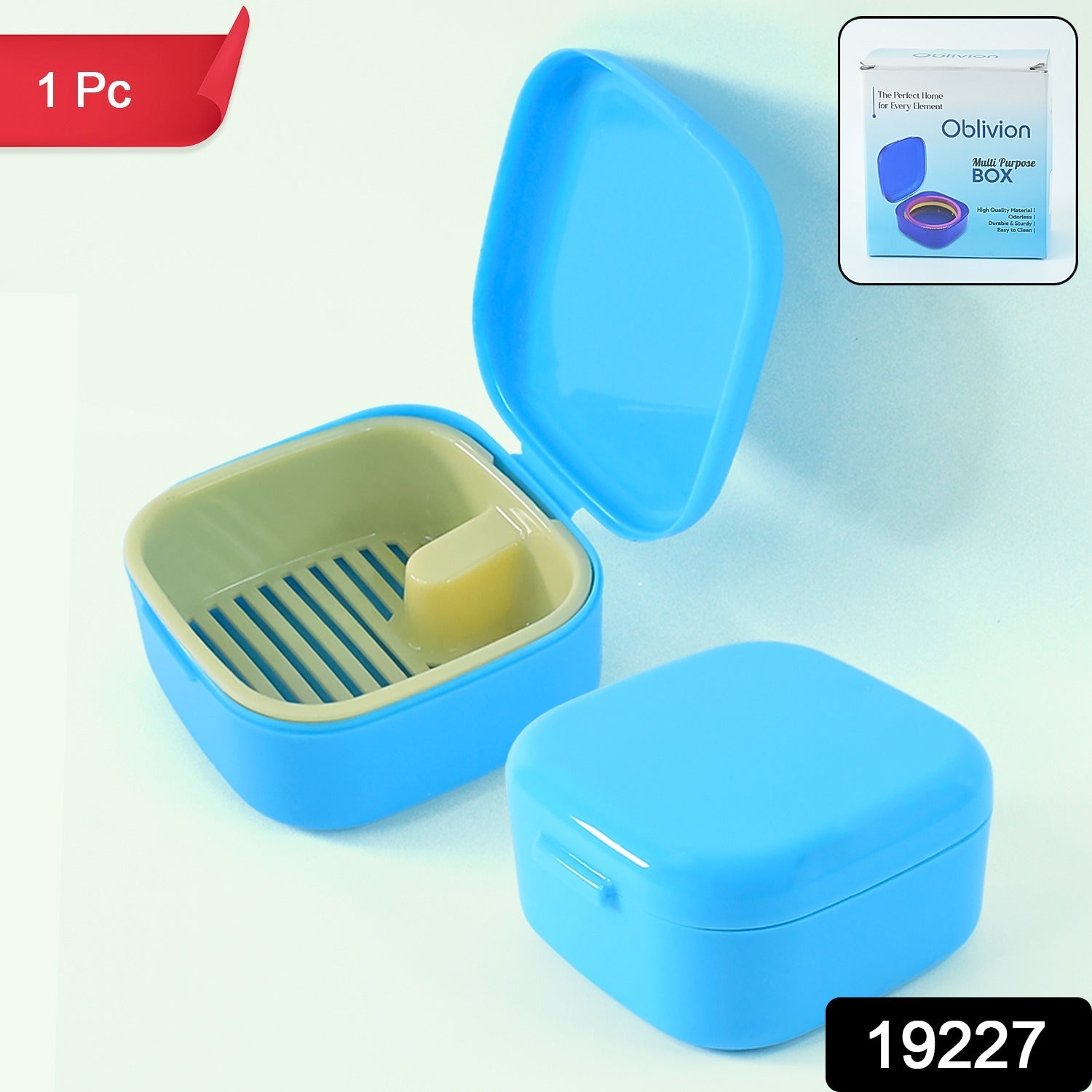All-in-One Storage Box with Lid & Drain Tray – Compact - main product view