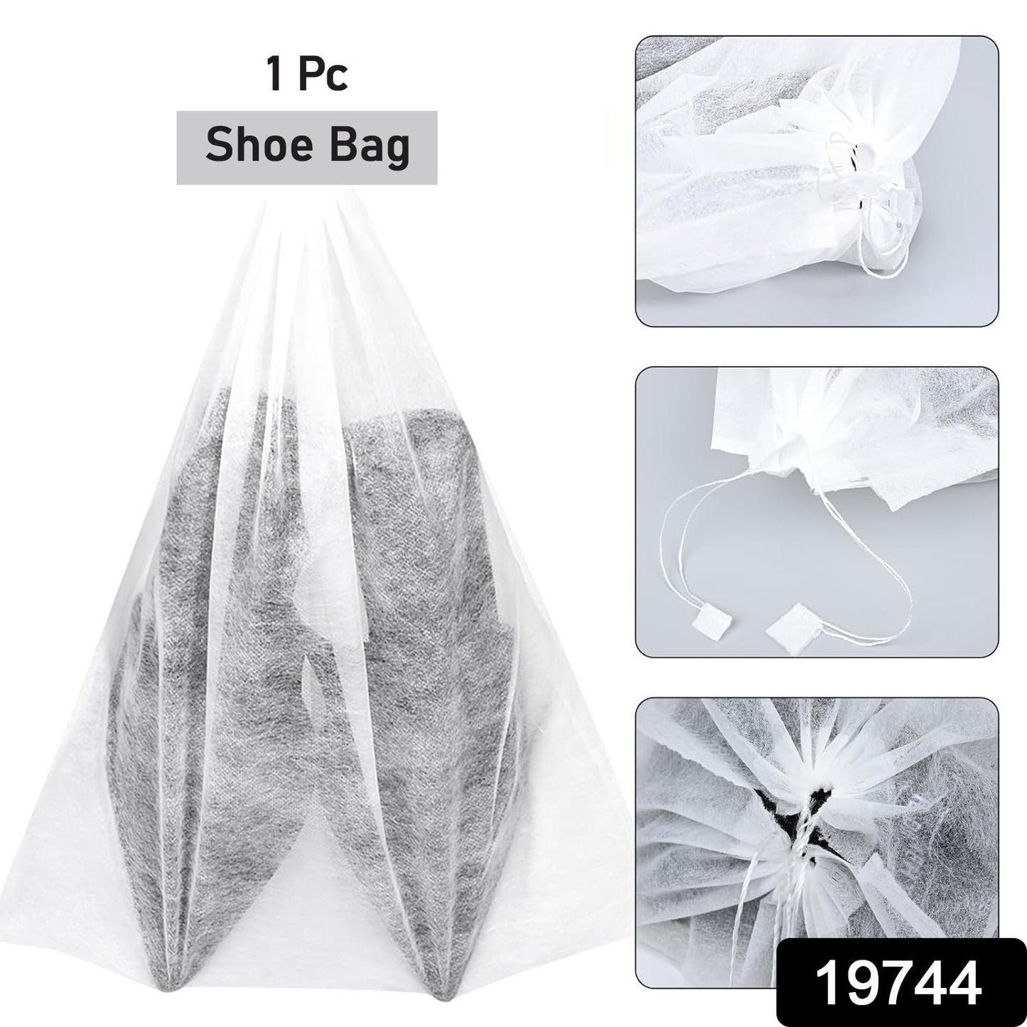 Travel-Ready Non-Woven Shoe Storage Bag – Breathable - main product view