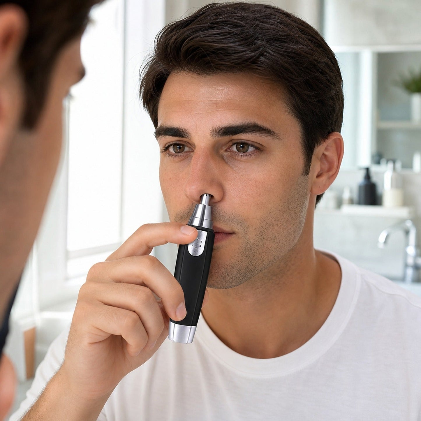 Ear & Nose Hair Trimmer – Painless, Battery-Operated | Calm & Curl