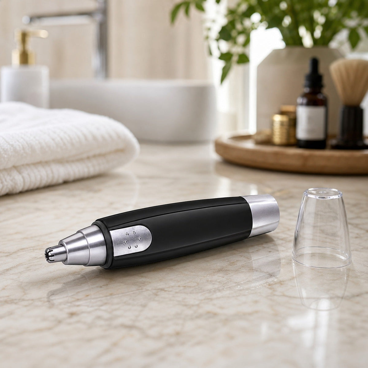 Ear & Nose Hair Trimmer – Painless, Battery-Operated