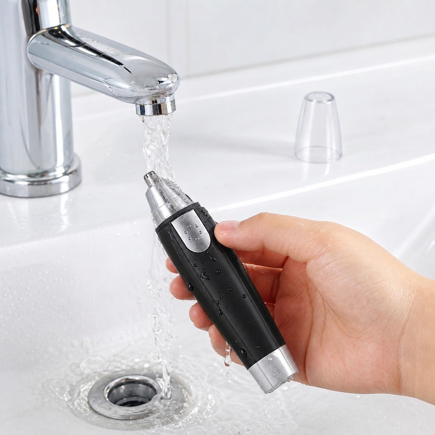 Ear & Nose Hair Trimmer – Painless, Battery-Operated | Calm & Curl