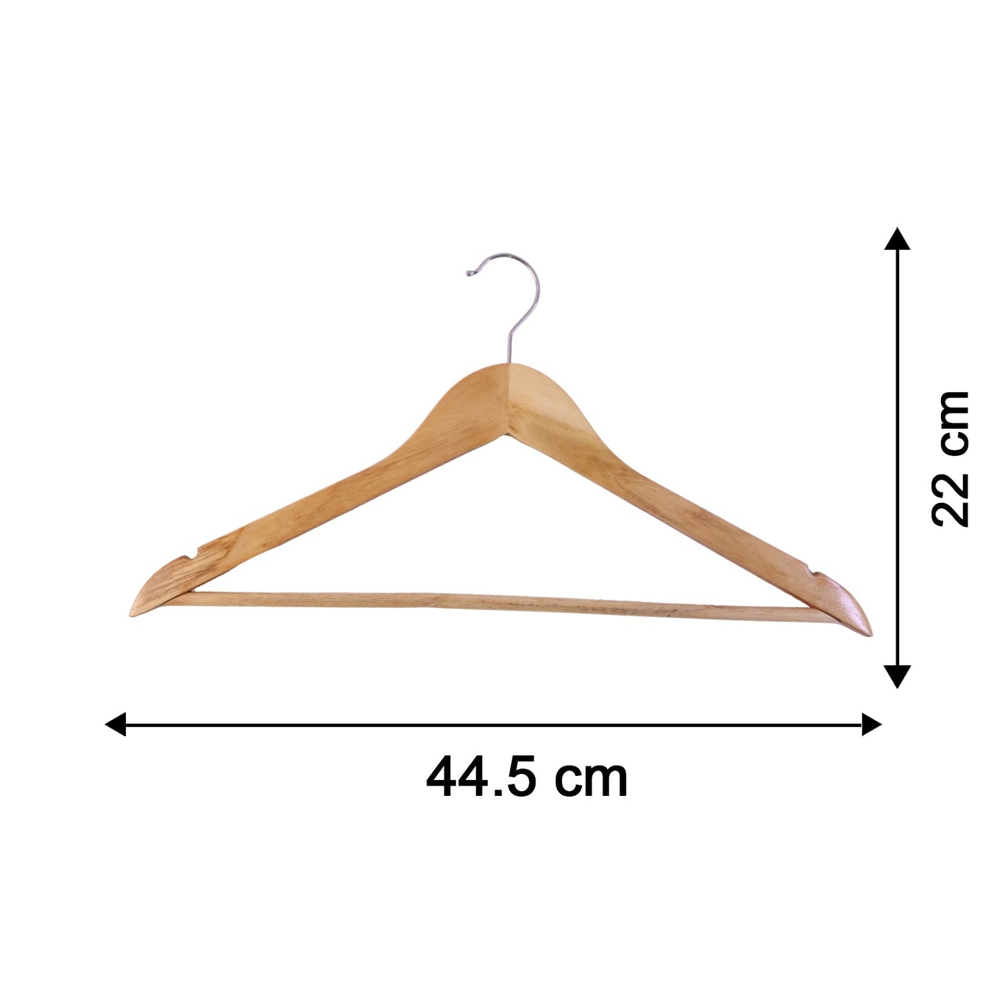 Premium-Finish Wooden Cloth Hanger Garment Coat (1 Pc)