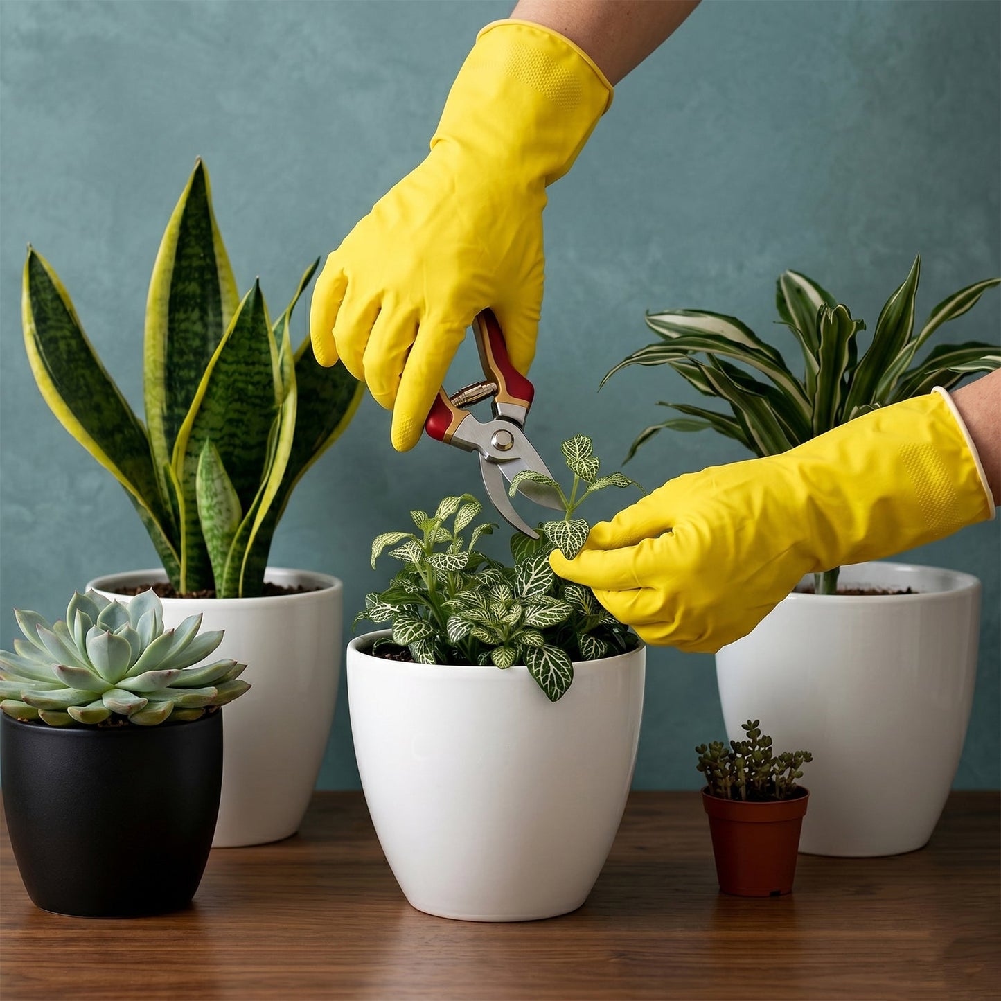 Reusable Waterproof Cleaning Rubber Gloves – Durable