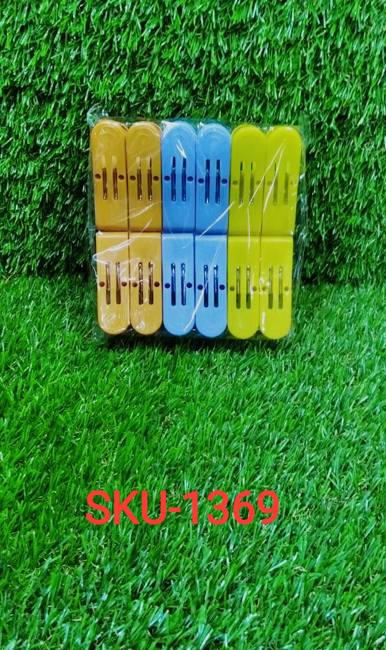 Cloth Drying Clips – Strong Grip Multicolour Plastic