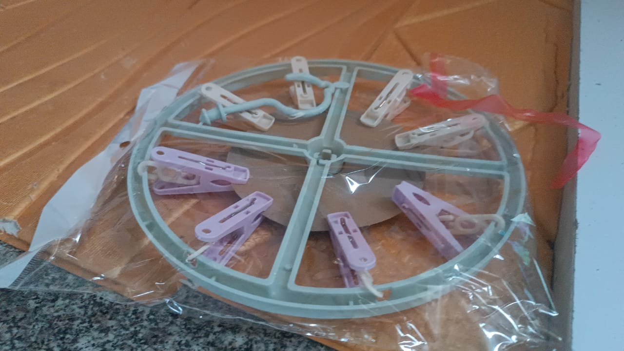 Clutter-Free Storage Clothespin Rack Laundry Drying Rack