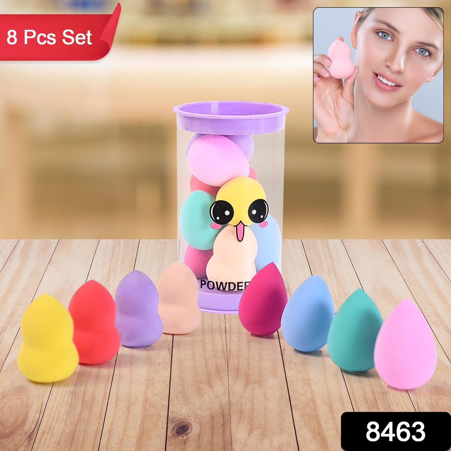 Makeup Powder Puff Set – Washable Soft Sponges in 8 Colors | BeautyBare