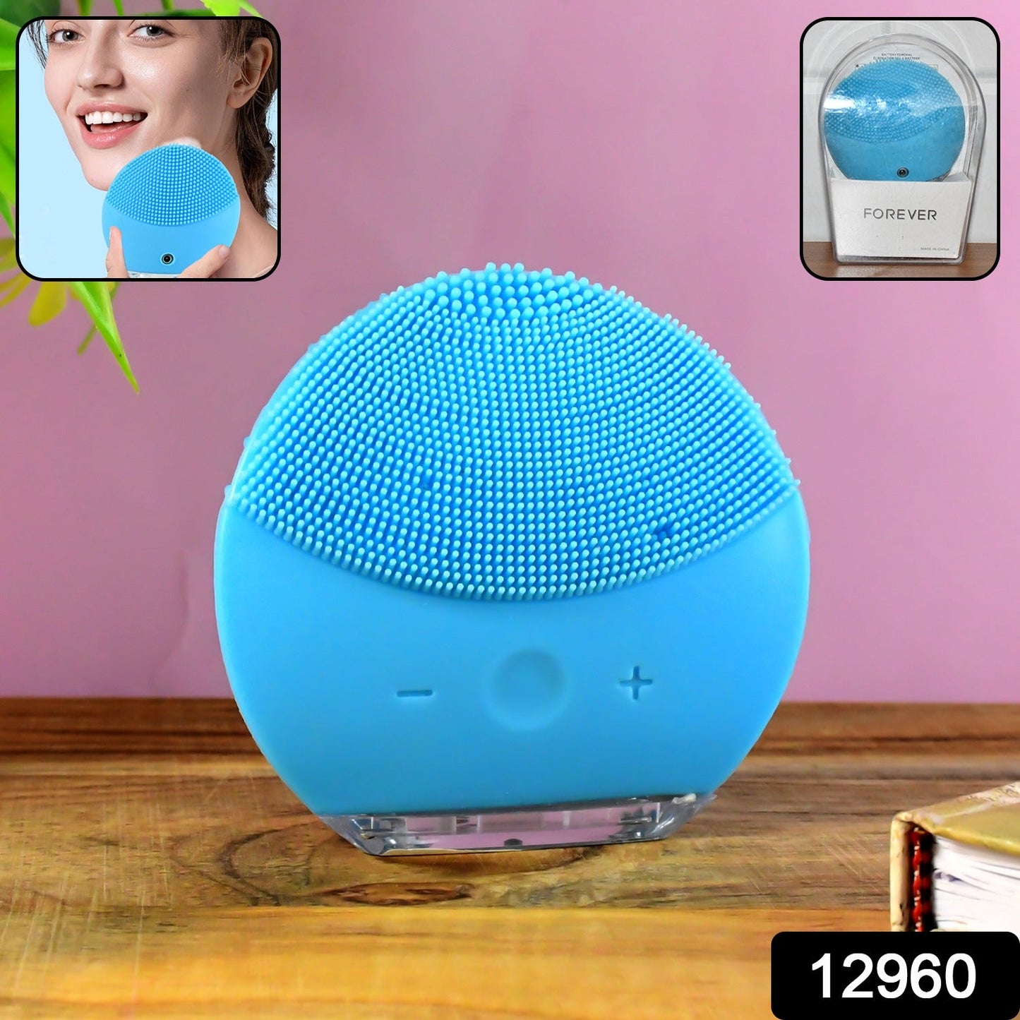 Silicone Sonic Facial Cleansing Brush – Gentle Deep Pore Cleanser