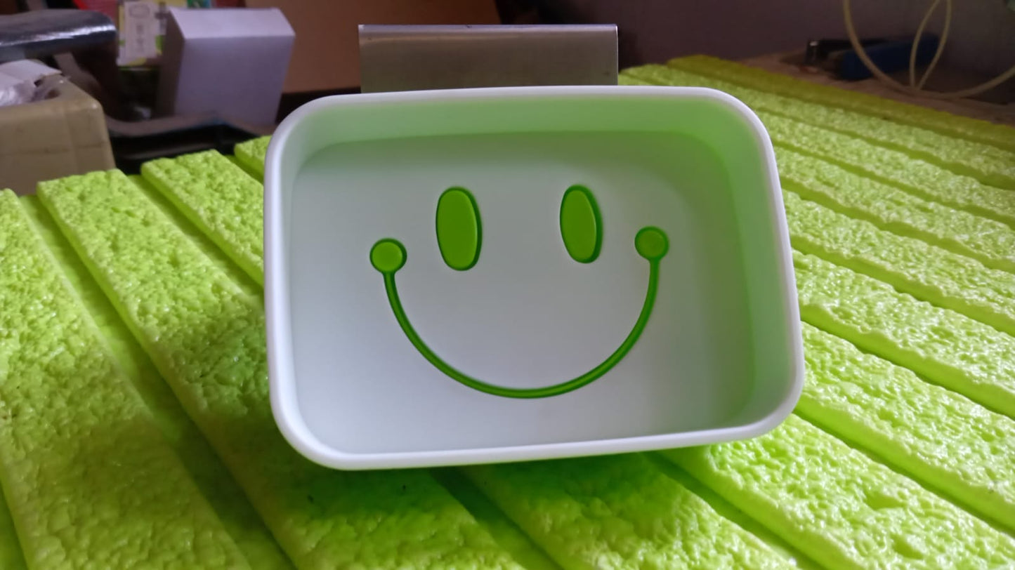Portable Travel Soap Dish Box – Cute Smiley Face & Draining Design