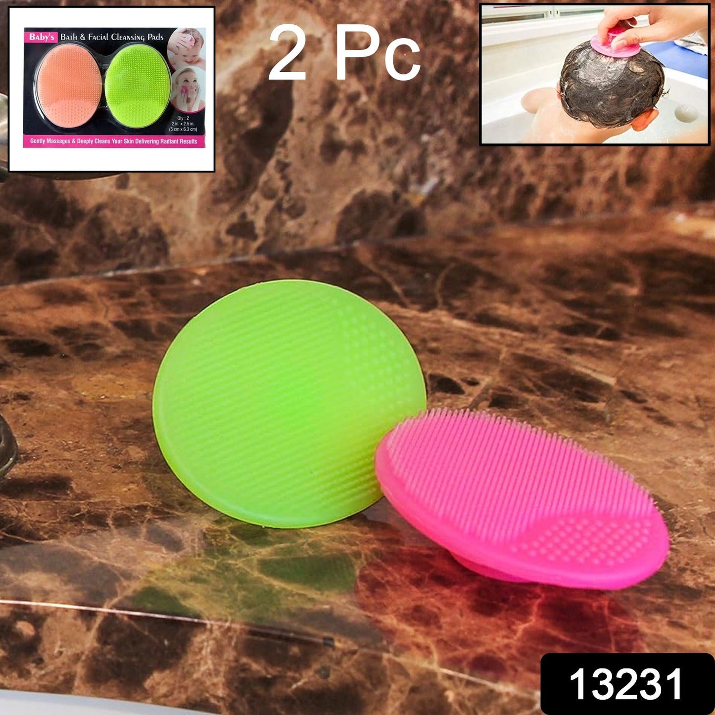 Silicone Facial Cleansing Brush – Gentle Exfoliation Set | Mini Bubbles