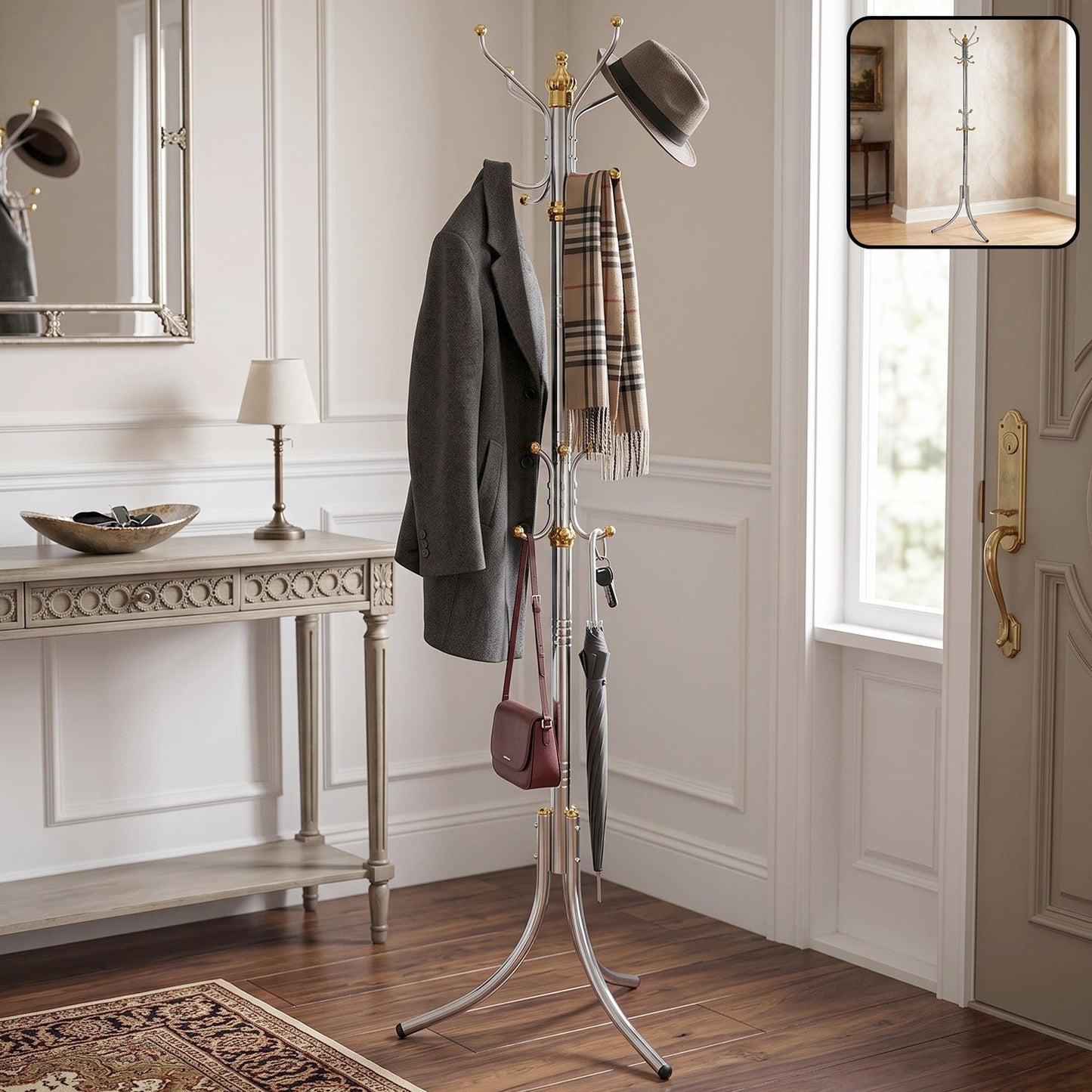 Clutter-Free Storage Multi Hook Metal Cloth Hanger (1 Pc)
