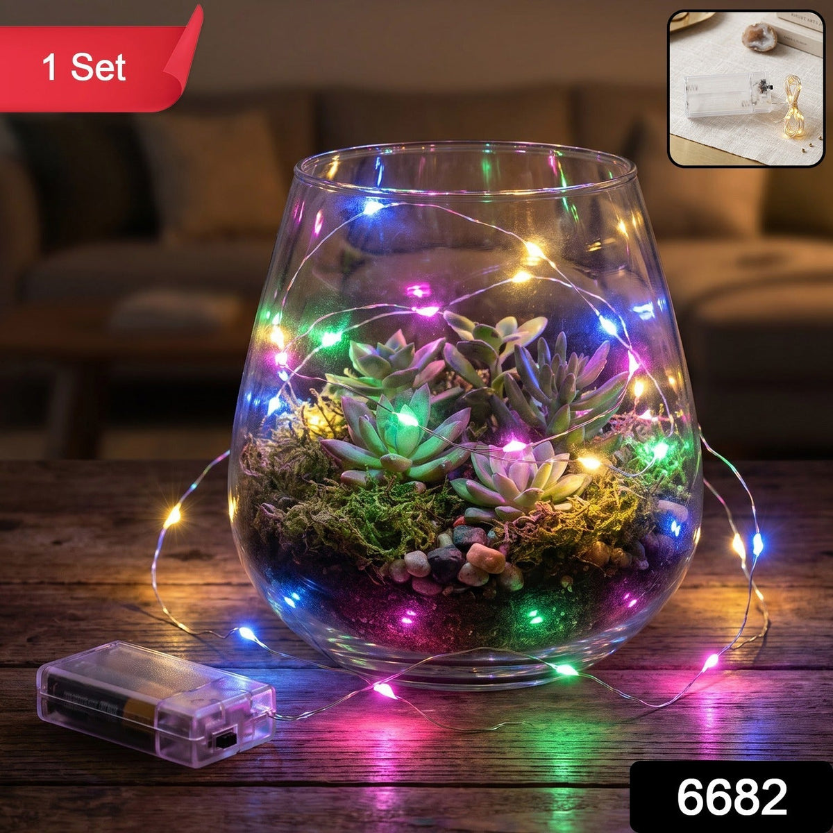 Decorative Multicolour Battery Operated LED String Light Set for Homes - view 2