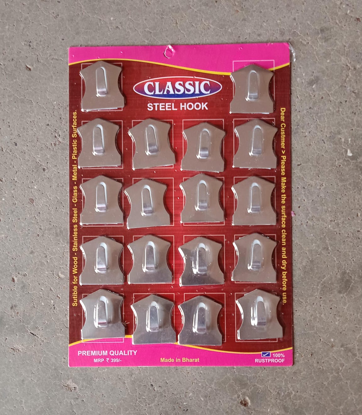Heavy-Duty Stainless Steel Wall Hooks – Pc Set