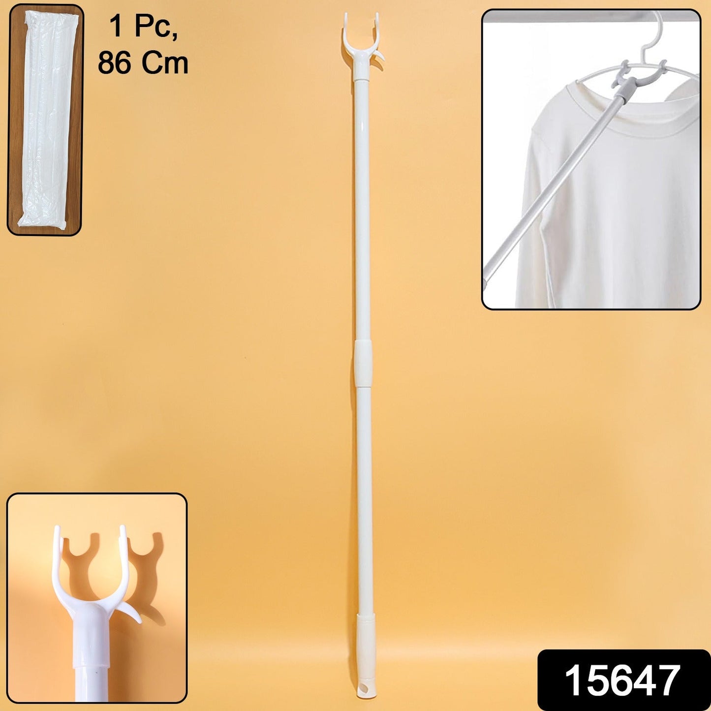Long Reach Clothes Hook Rod – cm for Easy Access - main product view