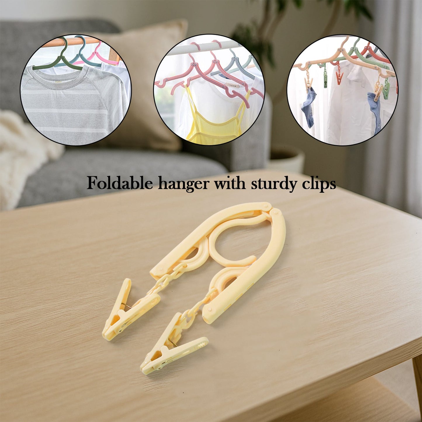 Space-Saving Cloth Hanger with Dual Clips – Laundry