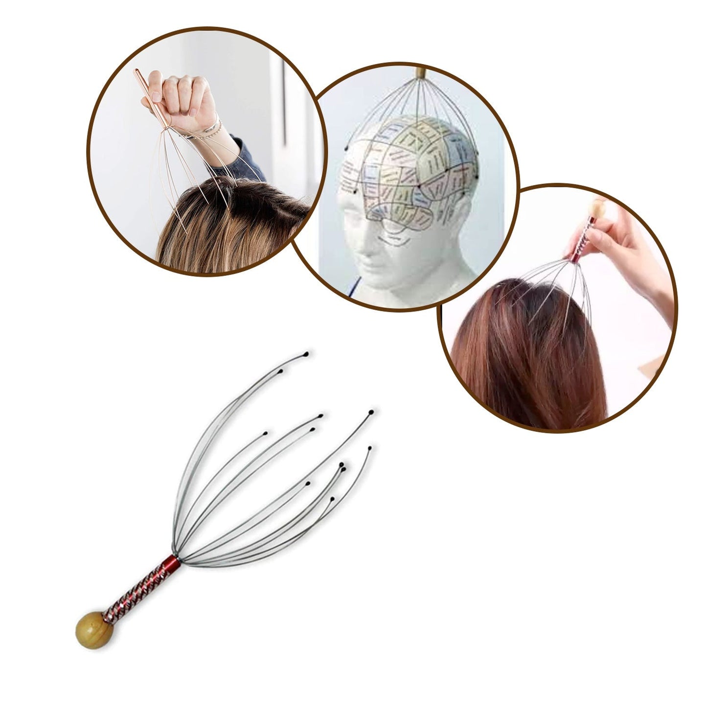 Handheld Scalp Massager – Stress Relief & Relaxation | Calm & Curl