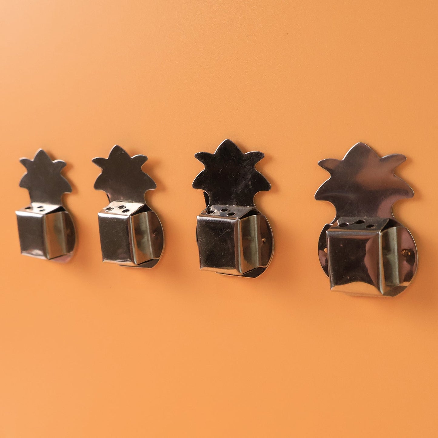 Wall-Mounted Agarbatti Holders – Set of 4 with Silver Finish