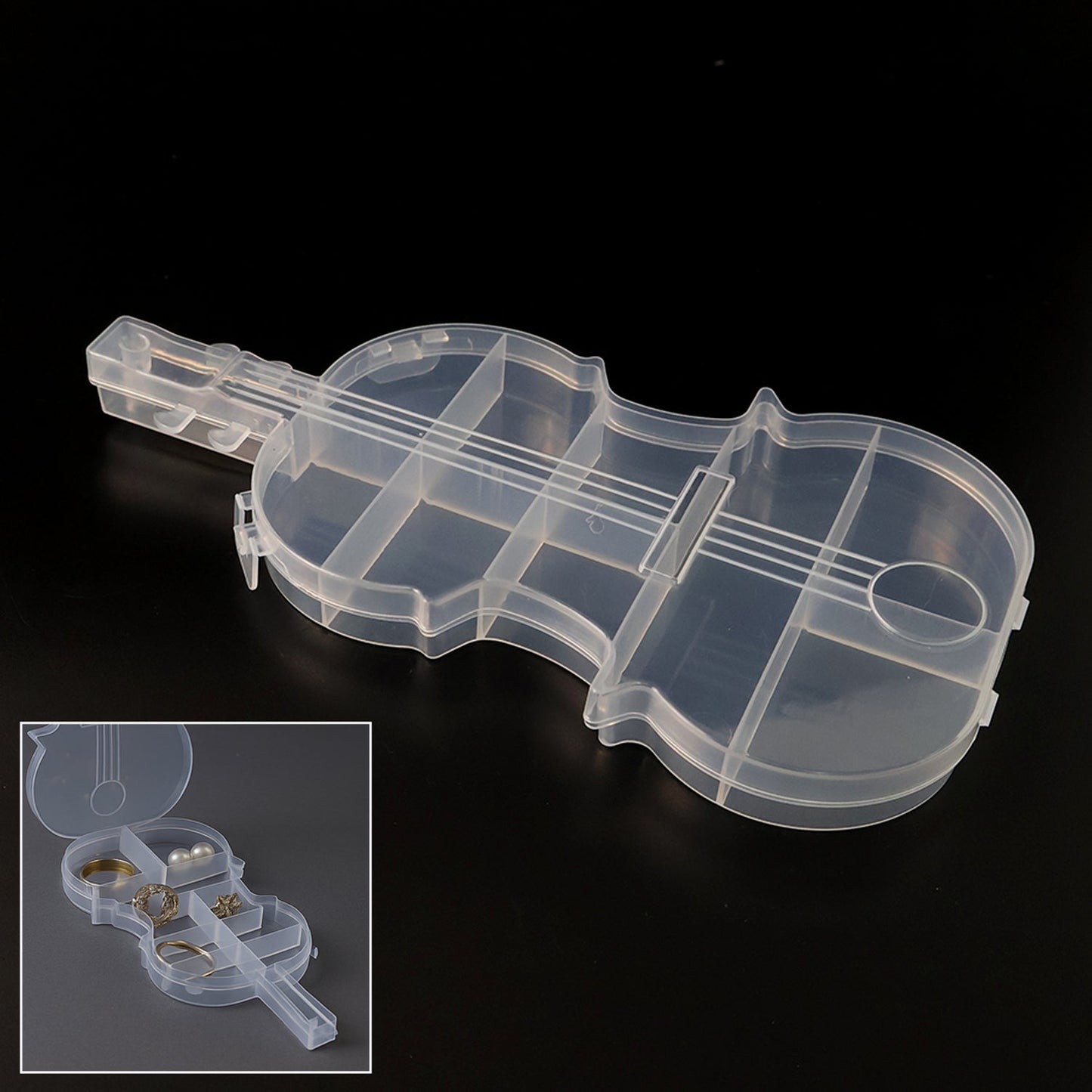 Stay Organized Violin Shape Storage Box – Multi-Compartment