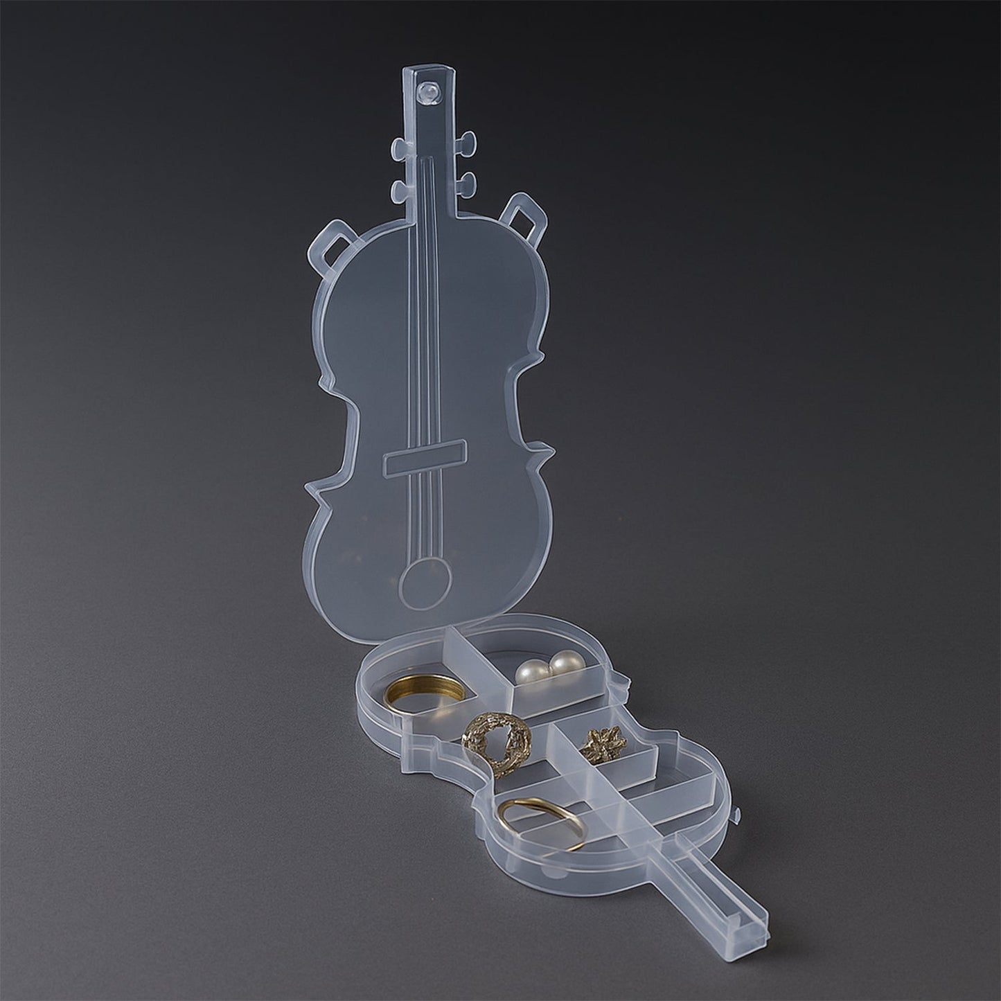 Stay Organized Violin Shape Storage Box – Multi-Compartment