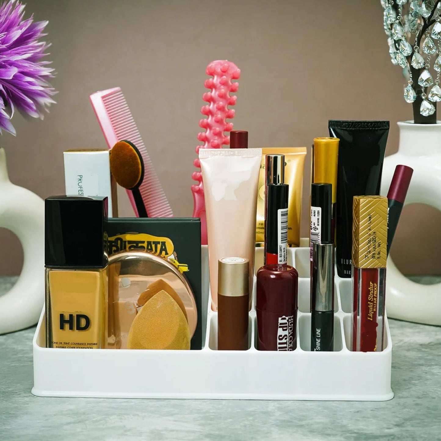 Clear Makeup Organiser – Acrylic Cosmetic Storage Box | BeautyBare